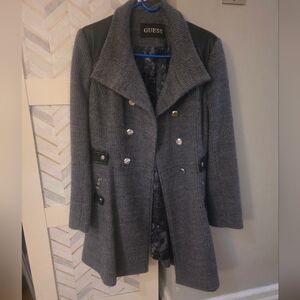 Guess Gray And Black Spring/Fall Women's Coat Size M